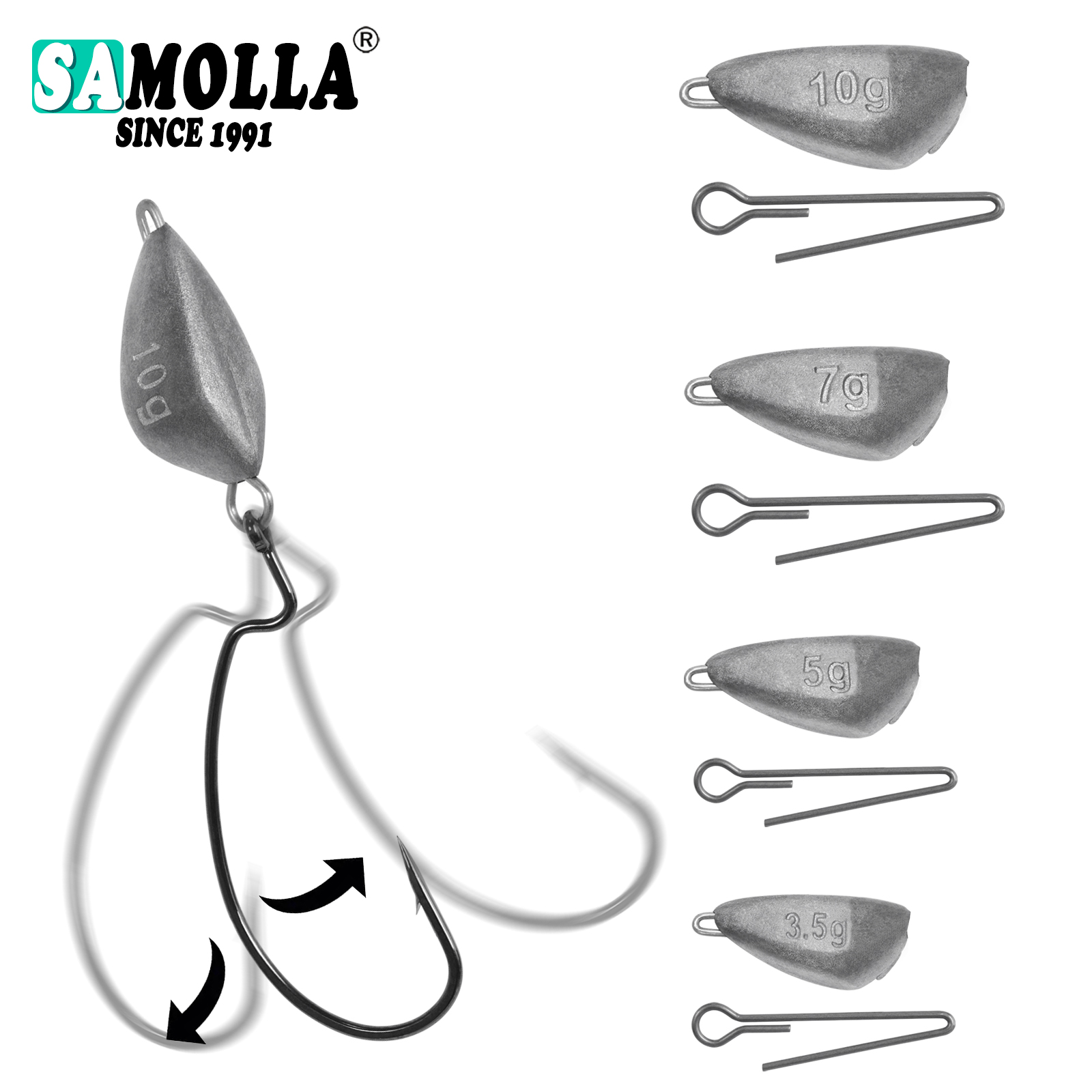 Fishing Hook Jig - SAMOLLA kail pancing kepala Jig, 5