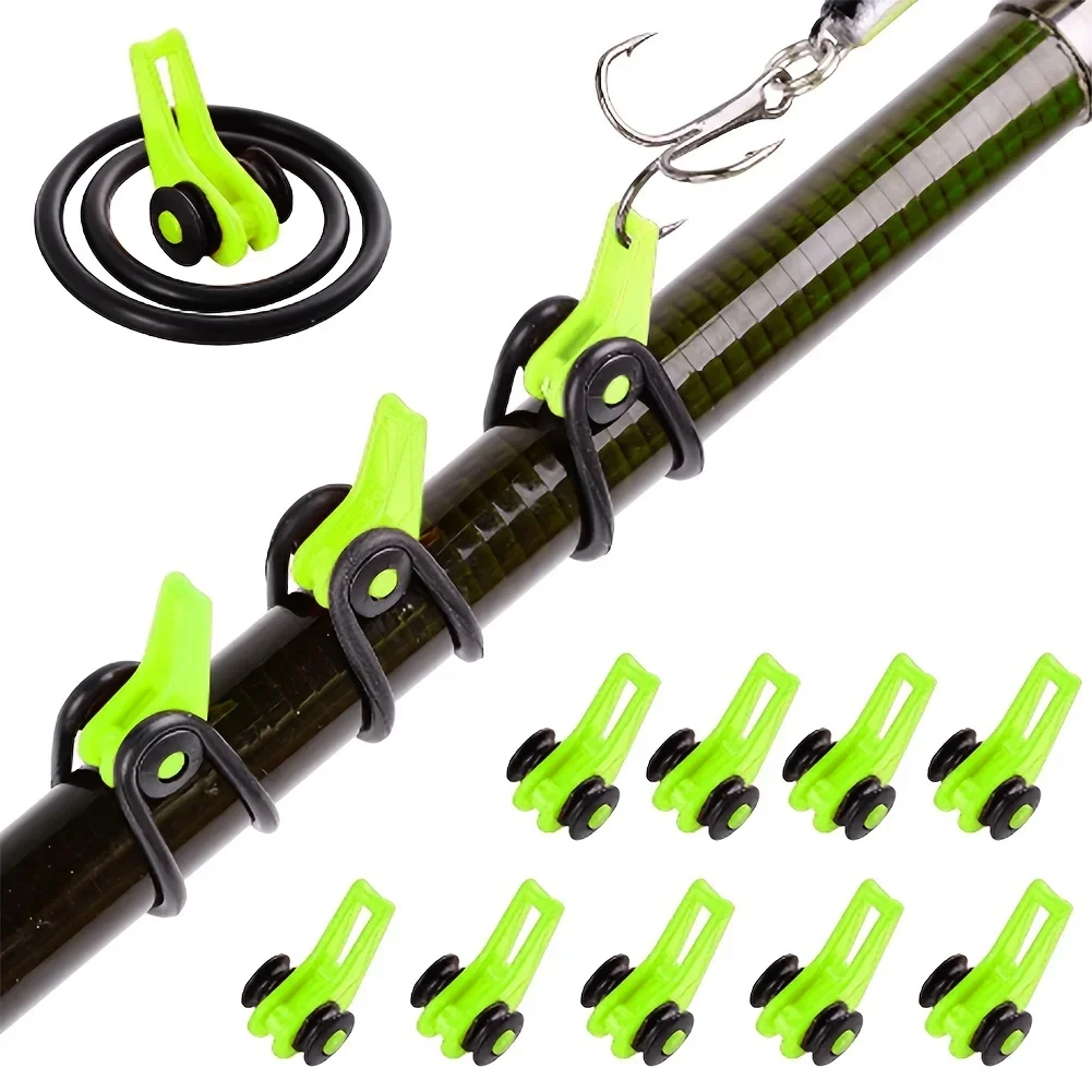 Fishing Hook Jig - 10 Buah/Lot Joran Pancing Penjaga Kait-Cincin