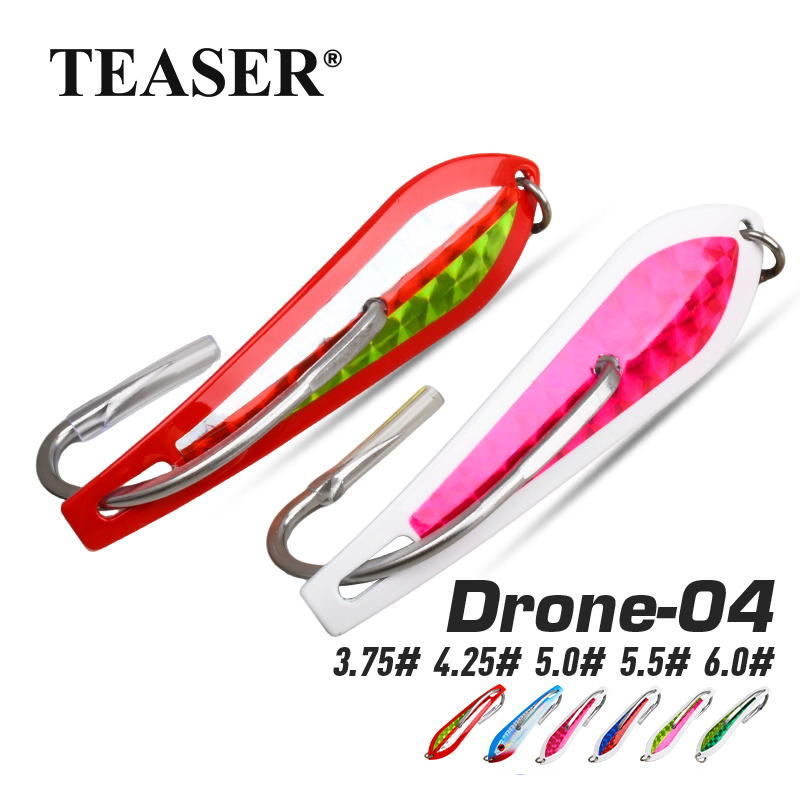 Fishing Hook Size - TEASER Single-Hook Large Metal Jig, Kail