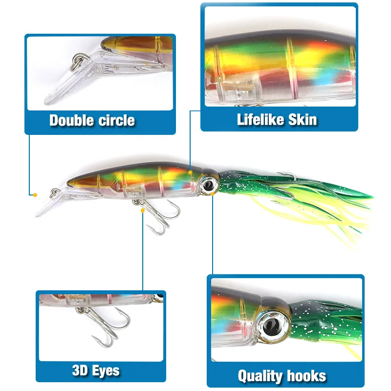 FLYSAND umpan pancing cumi-cum - Fishing Hook Size ulasan dan harga