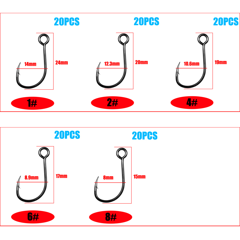 20 buah kait pancing cincin be - Fishing Hook Assortment ulasan dan harga