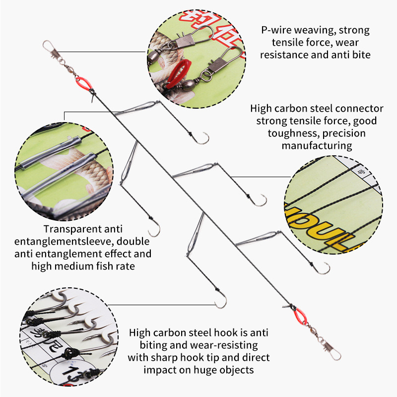 1 buah rig baja karbon tinggi, - Fishing Hook Assortment ulasan dan harga