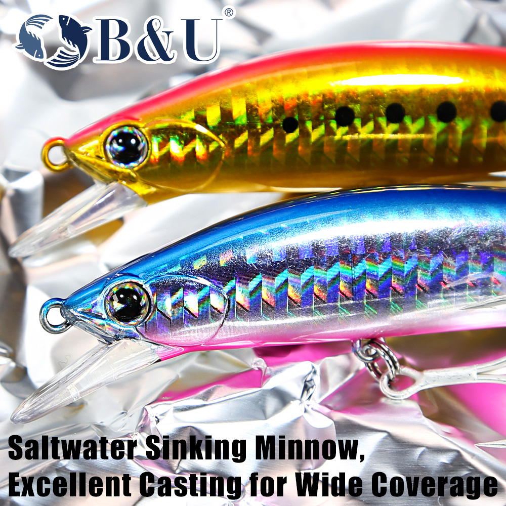 Umpan Ikan Minnow B&U Sinking  - Fishing Hook Treble ulasan dan harga
