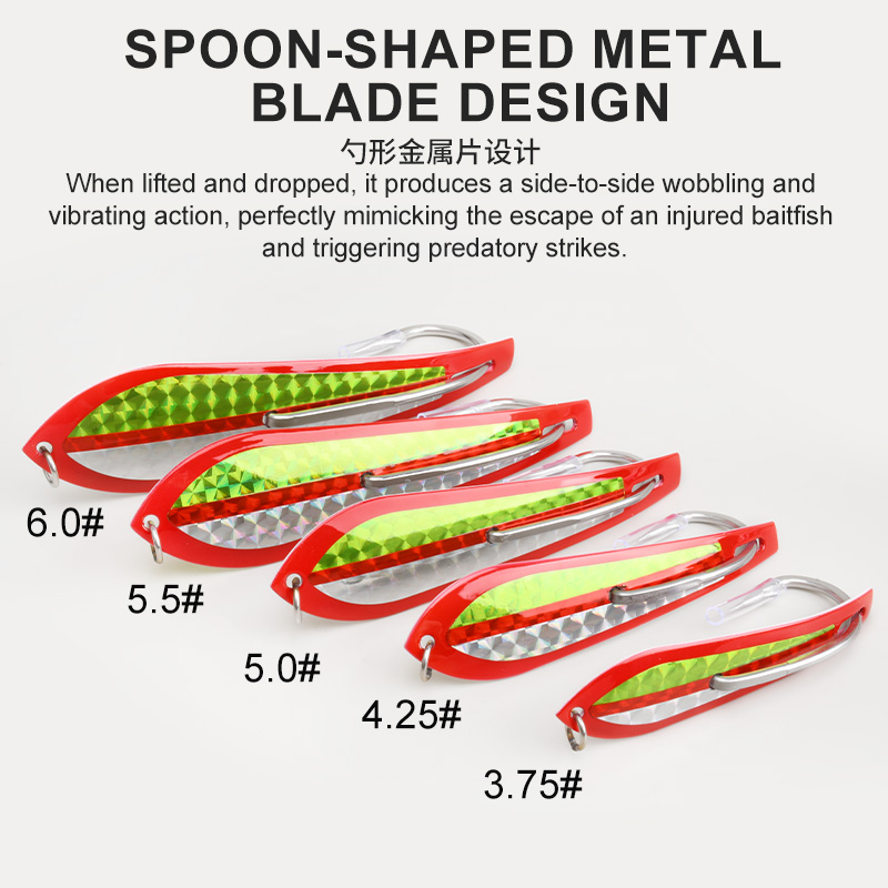 TEASER Single-Hook Large Metal - Fishing Hook Size ulasan dan harga