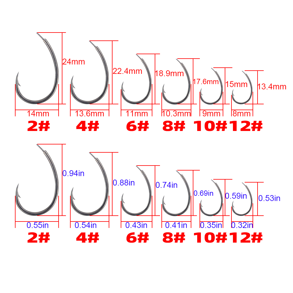 Hirisi 50 buah PTFE kait ikan  - Fishing Hook Assortment ulasan dan harga